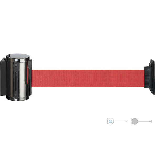 Ruban en aluminium pour barrière murale rétractable